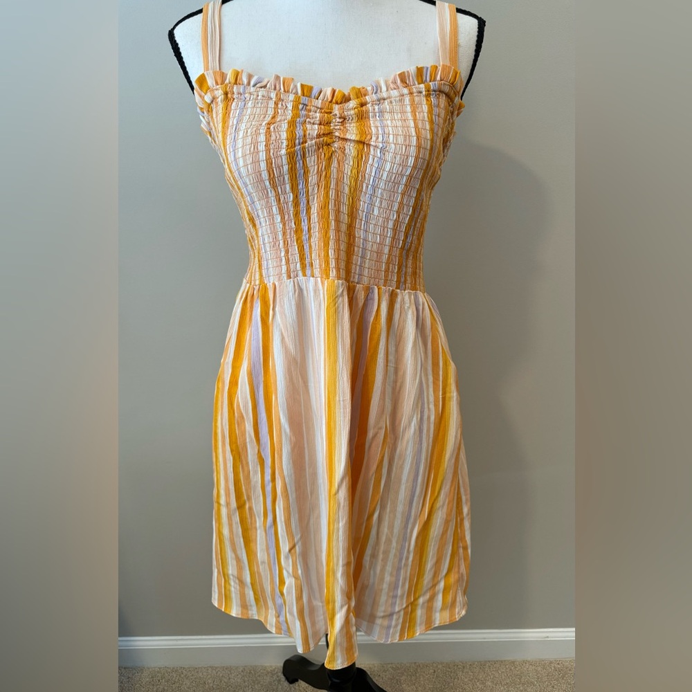 NWT Market & Spruce yellow striped summer dress